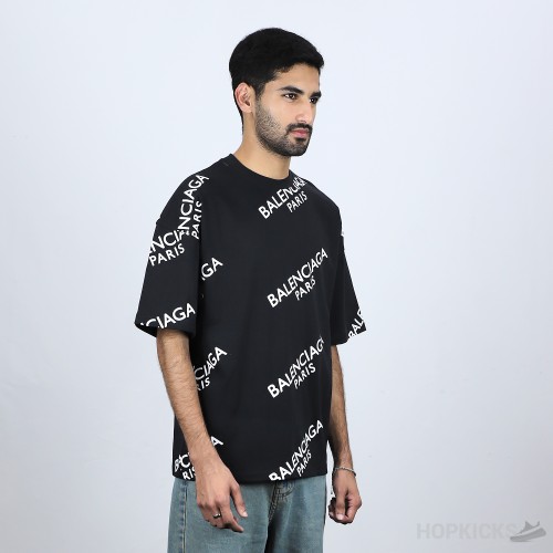 Balenciaga Paris Oversized Black T-Shirt