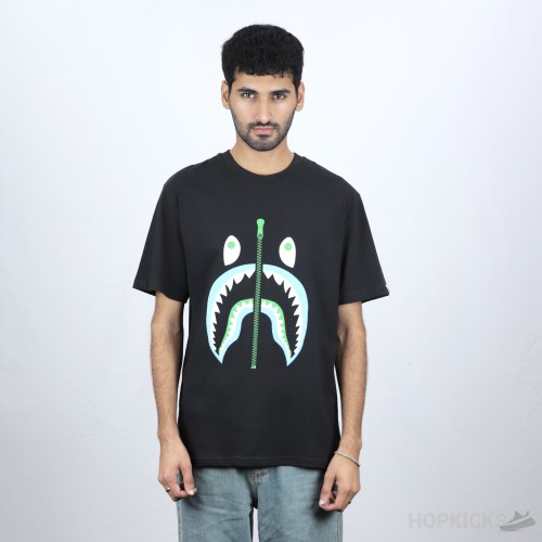 Bape Zip Shark Face Black T-Shirt