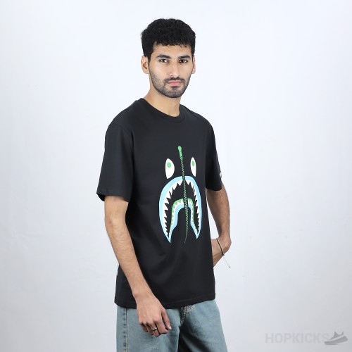 Bape Zip Shark Face Black T-Shirt