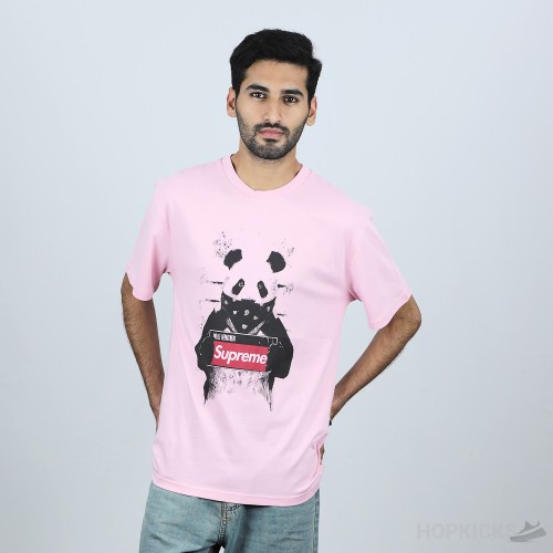 Supreme Wanted Panda Soft Pink T-Shirt