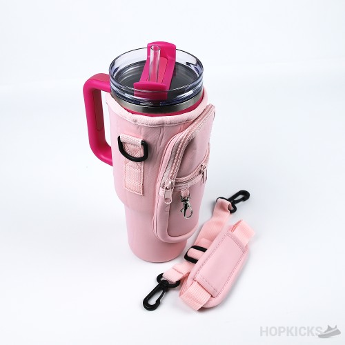 Stanley Bottle Cover With Phone Pocket Pink Color