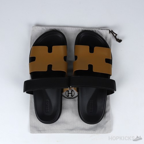 Hermes Chypre Sandals Brown Noir 