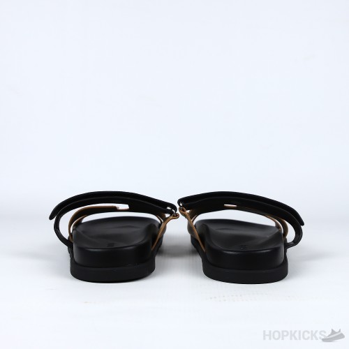 Hermes Chypre Sandals Brown Noir 