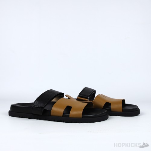 Hermes Chypre Sandals Brown Noir 