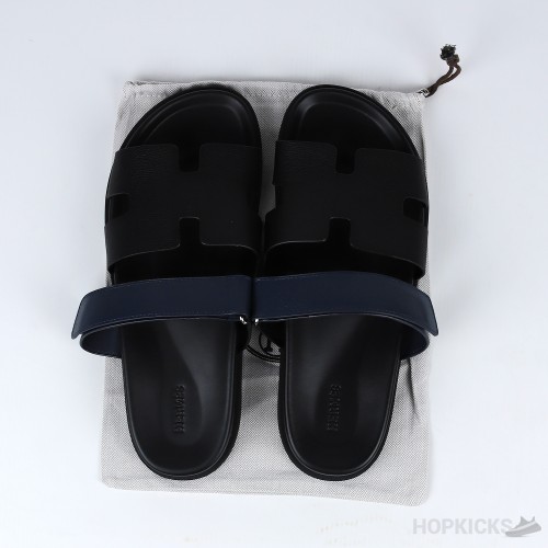 Hermes Chypre Blue Strap Leather Sandals