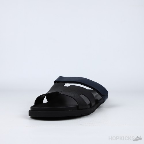 Hermes Chypre Blue Strap Leather Sandals