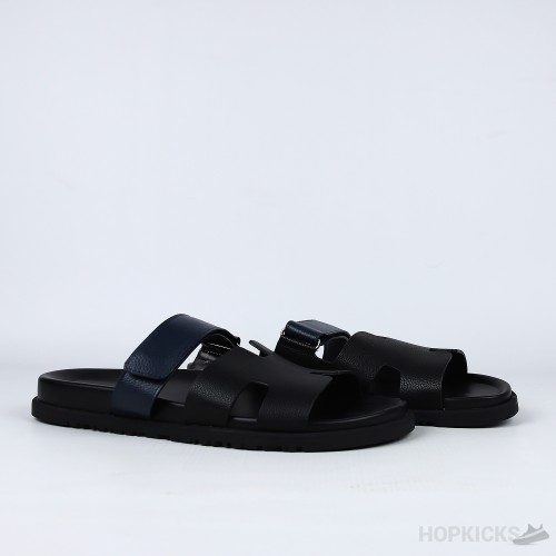 Hermes Chypre Blue Strap Leather Sandals