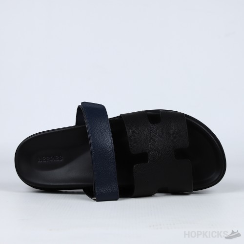 Hermes Chypre Blue Strap Leather Sandals