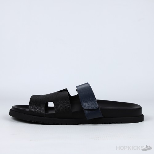 Hermes Chypre Blue Strap Leather Sandals