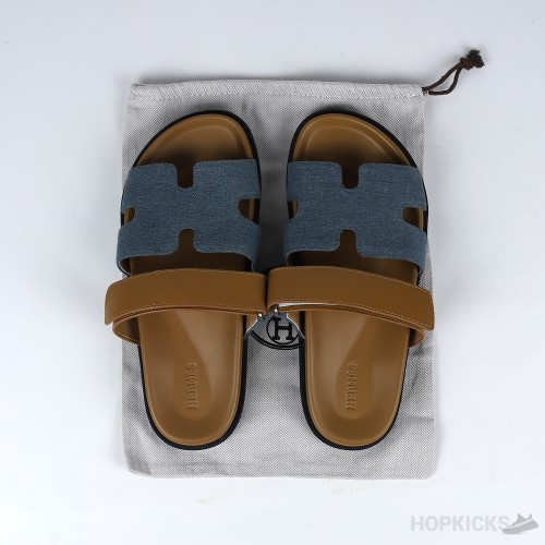 Hermes Chypre Sandal Brown / Denim