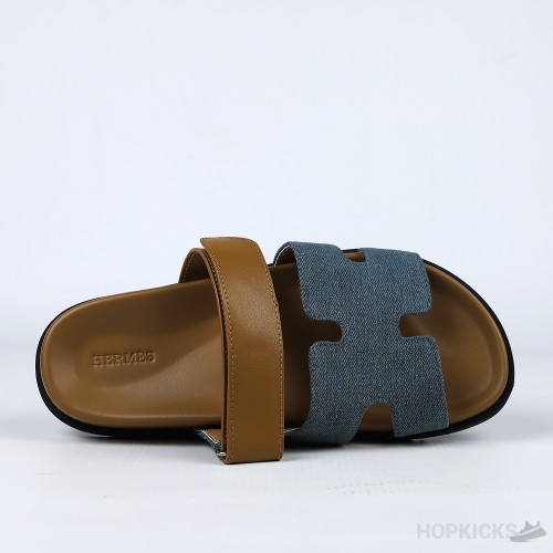 Hermes Chypre Sandal Brown / Denim