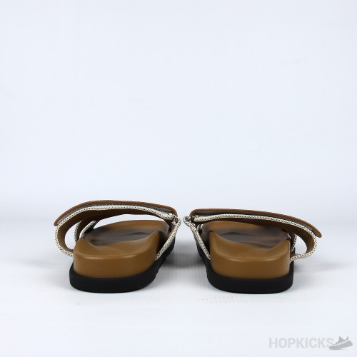 Hermes Chypre Sandal Beige Brown