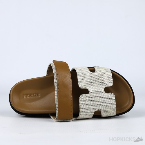 Hermes Chypre Sandal Beige Brown