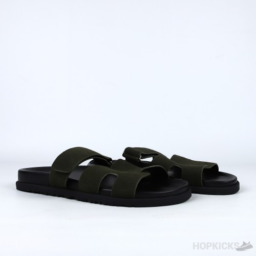 Hermes Chypre Sandal Olive Green