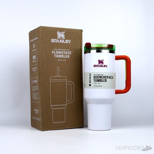 Stanley Quencher H2.0 Flowstate Tumbler White Neon Barbie Pink (1.18L) (Premium Batch)