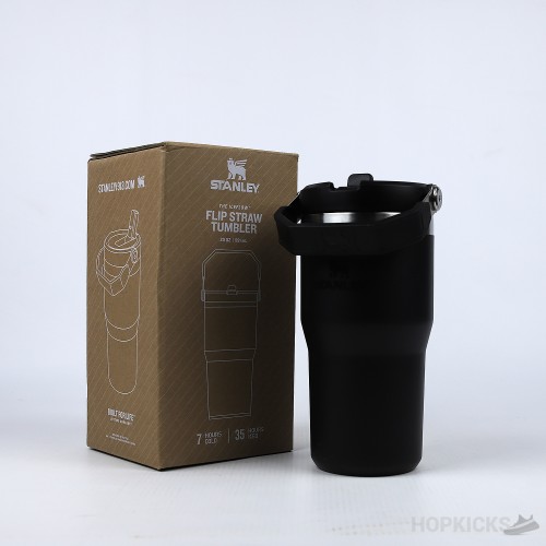 Stanley Classic Iceflow Flip Straw Tumbler Black (591mL) (Dot Perfect)