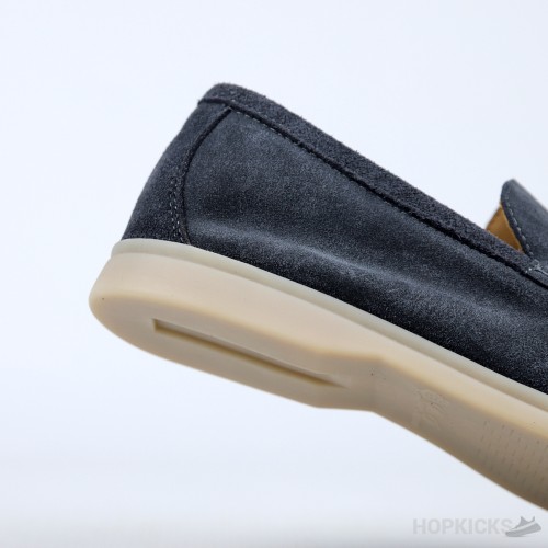 Loro Piana Summer Walk Loafers Suede Blue