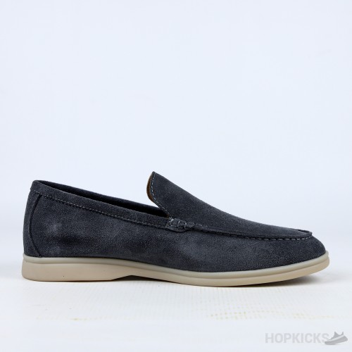 Loro Piana Summer Walk Loafers Suede Blue