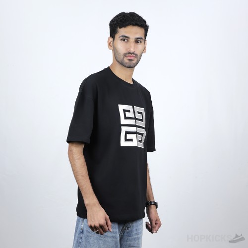 Givenchy Front Sided Logo Printed Black T-Shirt