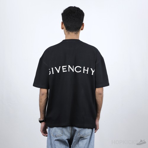 Givenchy Front Sided Logo Printed Black T-Shirt