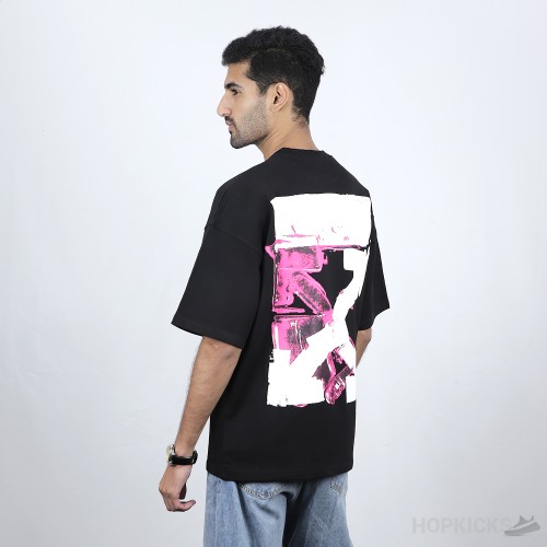 Off White Men Flame Splash Printing Arrows T-Shirt