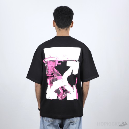 Off White Men Flame Splash Printing Arrows T-Shirt