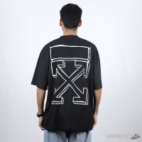 Off White Outline Arrow T-Shirt Black White