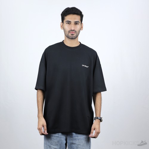 Off White Outline Arrow T-Shirt Black White