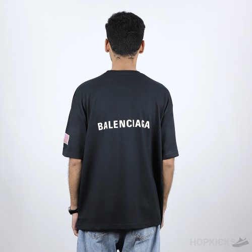 Bale*ciaga x Nasa Oversized Black T-Shirt