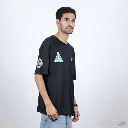 Bale*ciaga x Nasa Oversized Black T-Shirt