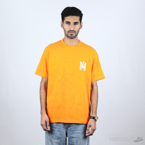 Amiri Army Stencil Tee Orange