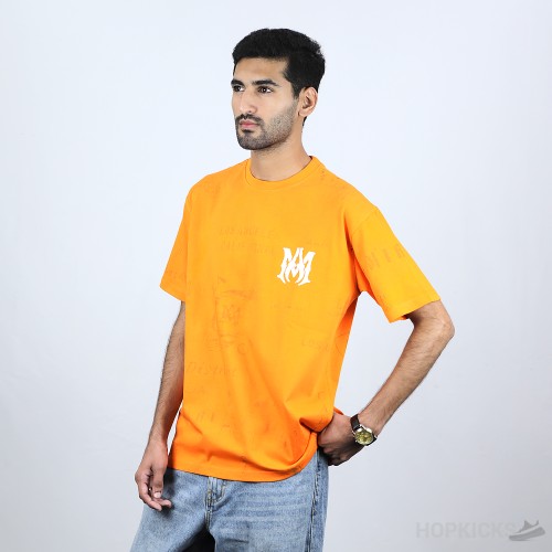 Amiri Army Stencil Tee Orange