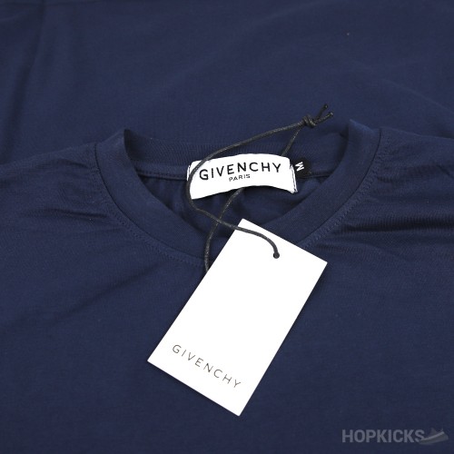 Givenchy Front Side Printed Blue T-Shirt