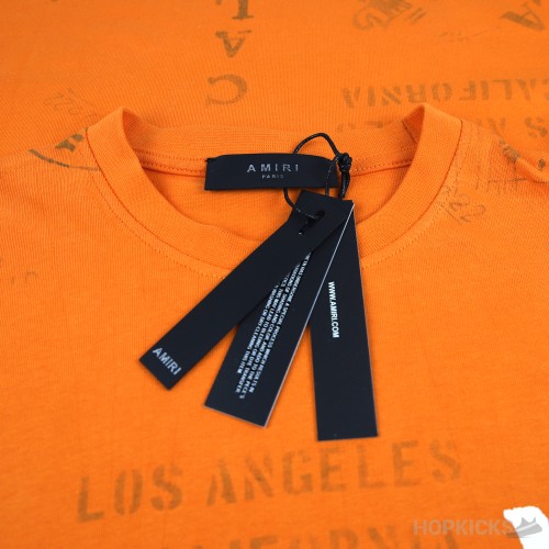 Amiri Army Stencil Tee Orange