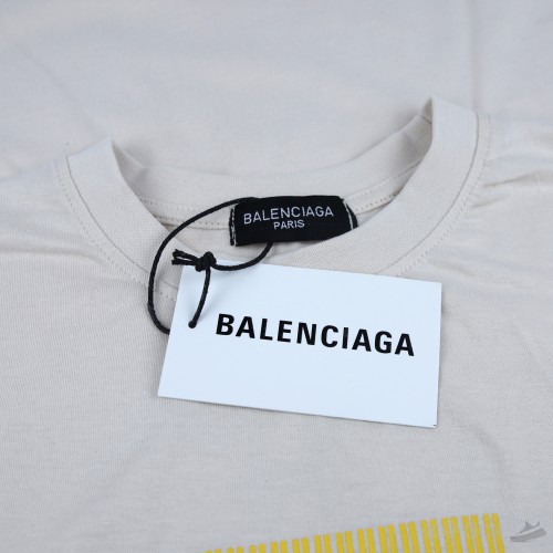 Bale*ciaga Skin T-Shirt Yellow Print