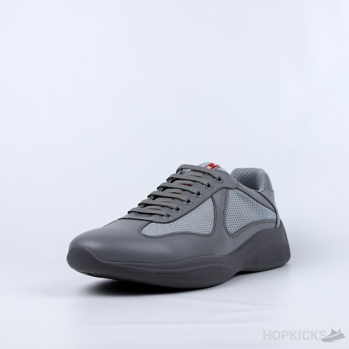 Prada America's Cup Soft Rubber Gray Sneakers (Premium Plus Batch)