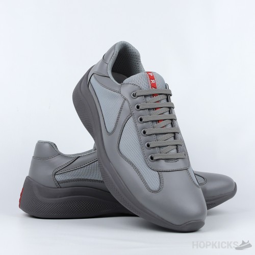 Prada America's Cup Soft Rubber Gray Sneakers (Premium Plus Batch)