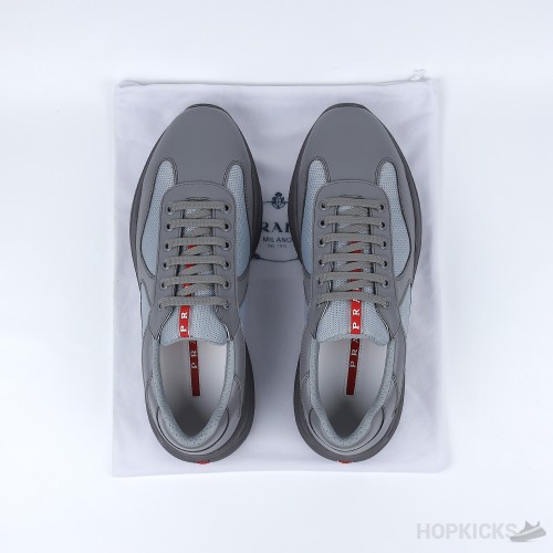 Prada America's Cup Soft Rubber Gray Sneakers (Premium Plus Batch)