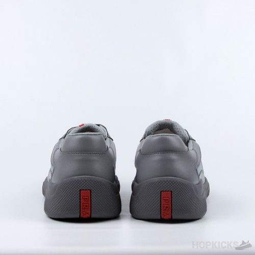 Prada America's Cup Soft Rubber Gray Sneakers (Premium Plus Batch)