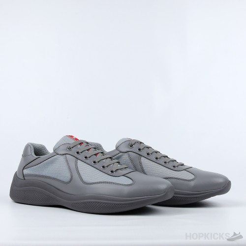 Prada America's Cup Soft Rubber Gray Sneakers (Premium Plus Batch)