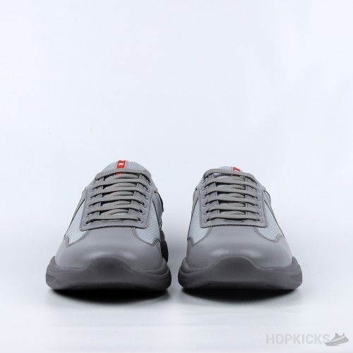 Prada America's Cup Soft Rubber Gray Sneakers (Premium Plus Batch)