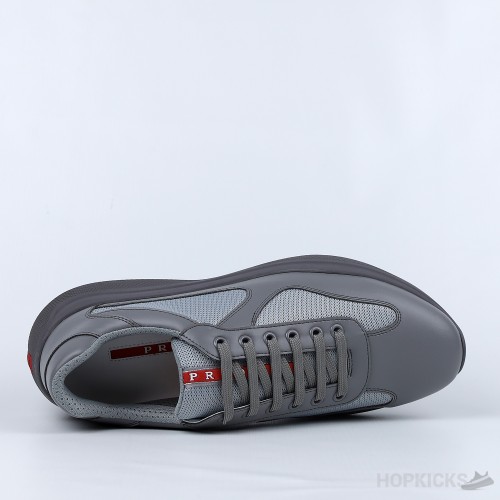 Prada America's Cup Soft Rubber Gray Sneakers (Premium Plus Batch)