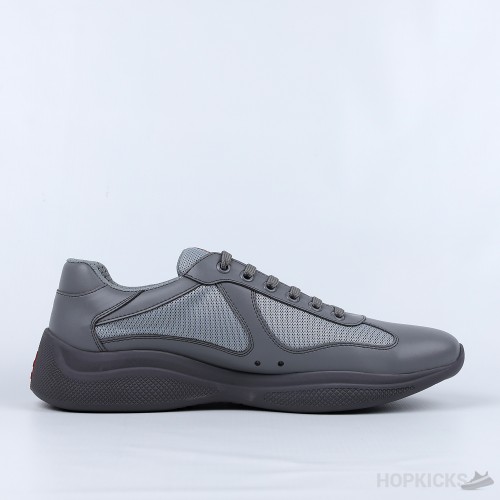 Prada America's Cup Soft Rubber Gray Sneakers (Premium Plus Batch)