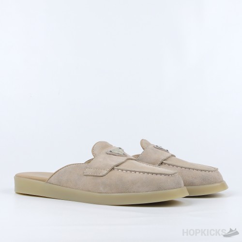 Prada Suede Sabots Desert Beige (Premium Plus Batch)