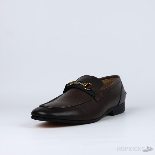 Gucci Elanor Leather Horsebit Loafer Brown (Dot Perfect)