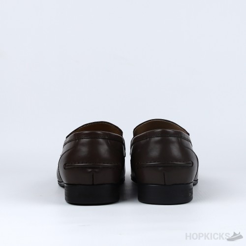 Gucci Elanor Leather Horsebit Loafer Brown (Dot Perfect)