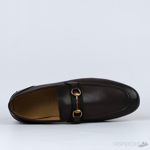 Gucci Elanor Leather Horsebit Loafer Brown (Dot Perfect)