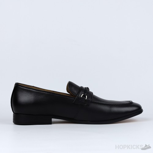 Gucci Black Leather Interlocking G Loafers (Dot Perfect)