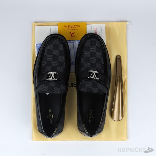 LV Moccasin Plain Leather Brown Loafers (Dot Perfect)