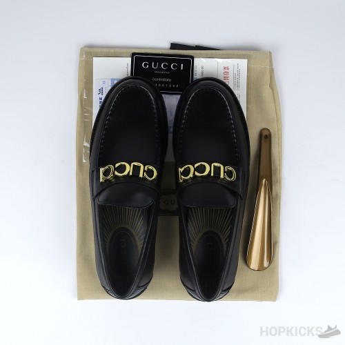 Gucci Men's Designer Loafers Black (Dot Perfect)